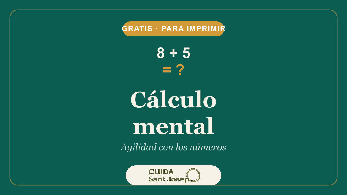 Cálculo mental para personas mayores — PDF imprimible gratis
