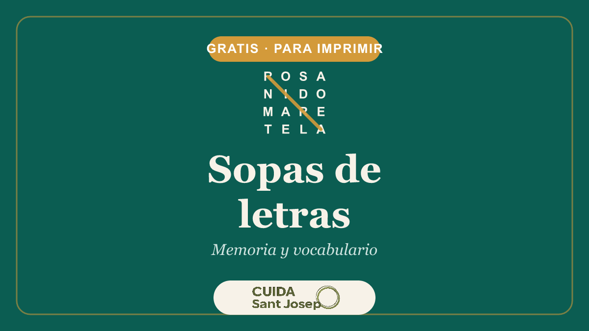 Sopas de letras para personas mayores — PDF imprimible gratis