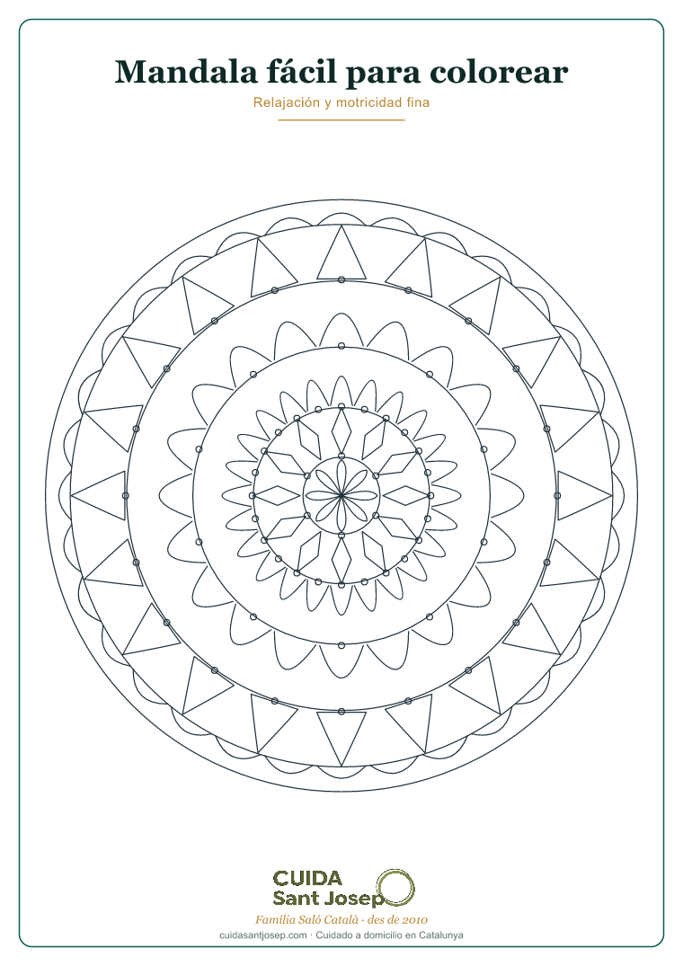 Mandalas para colorear para personas mayores