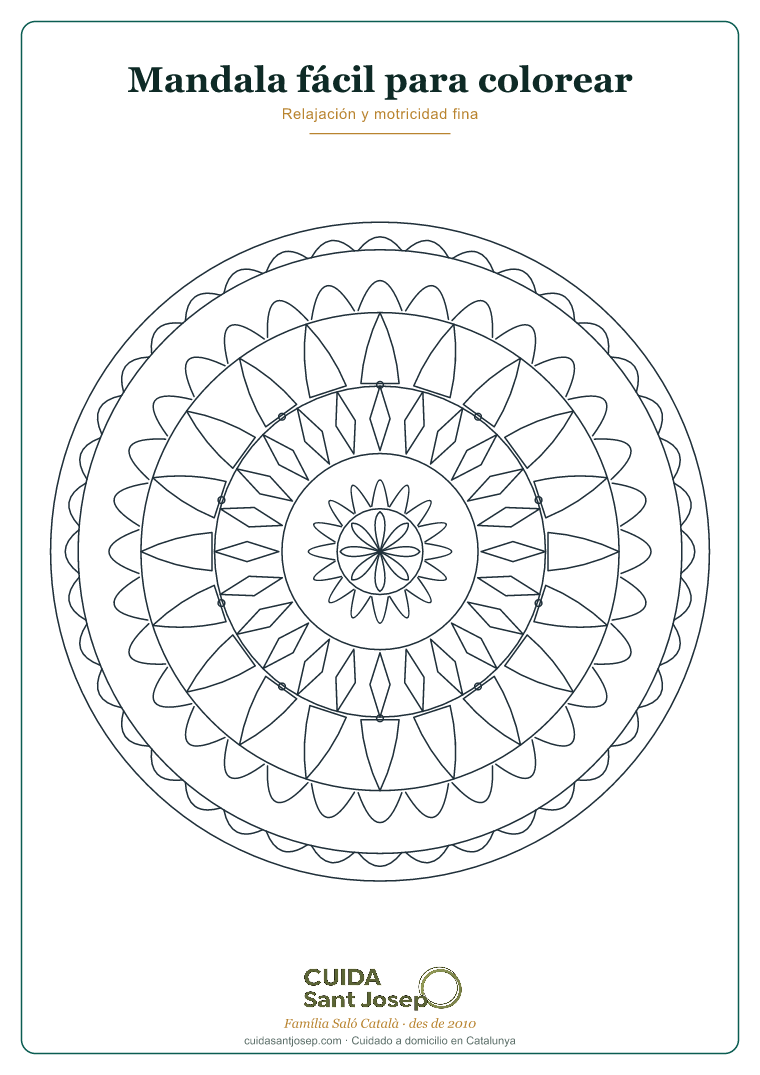 Mandala para colorear para personas mayores 2