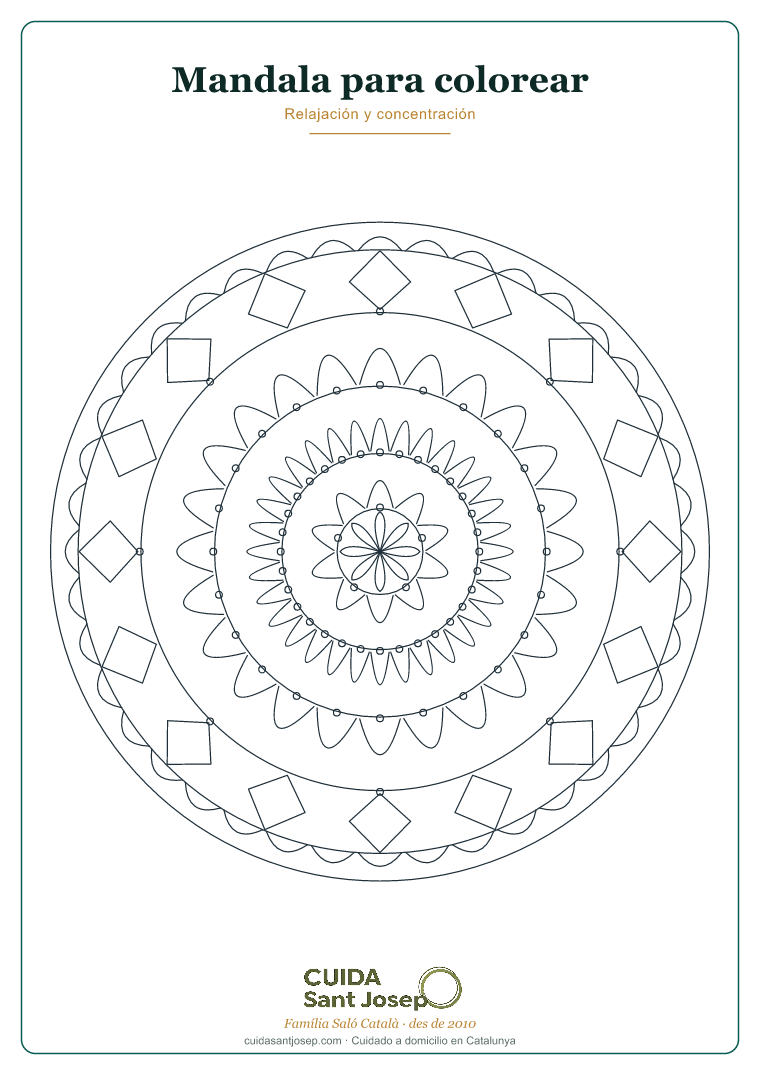 Mandala para colorear para personas mayores 6