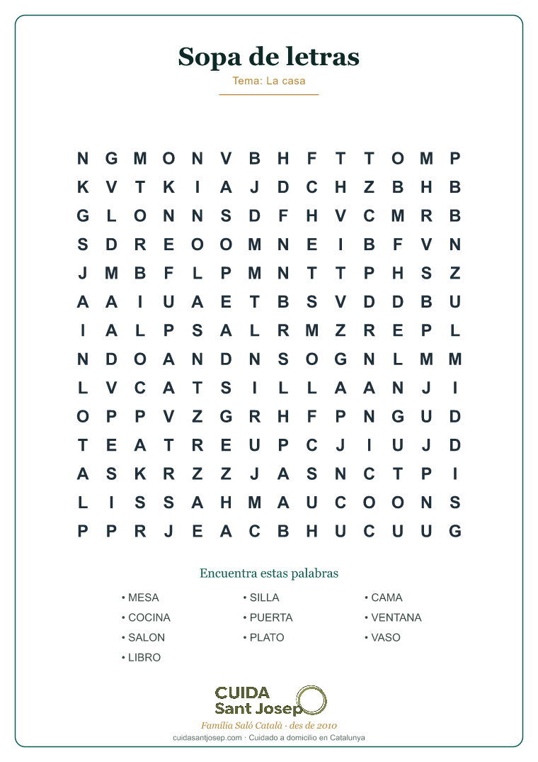 Sopa de letras para personas mayores 4