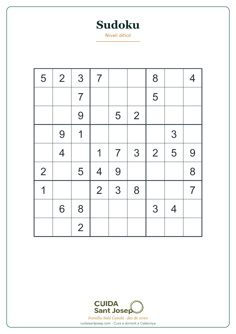 Sudoku gent gran fitxa 11 PDF gratis