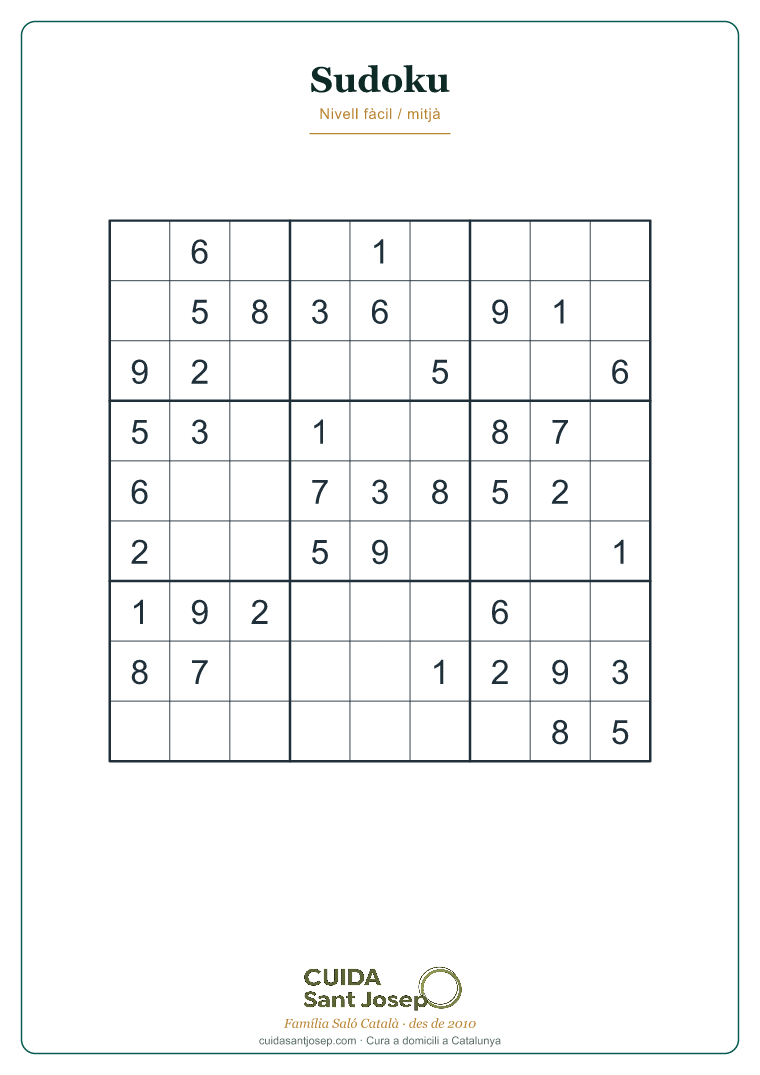 Sudoku gent gran fitxa 4 PDF gratis