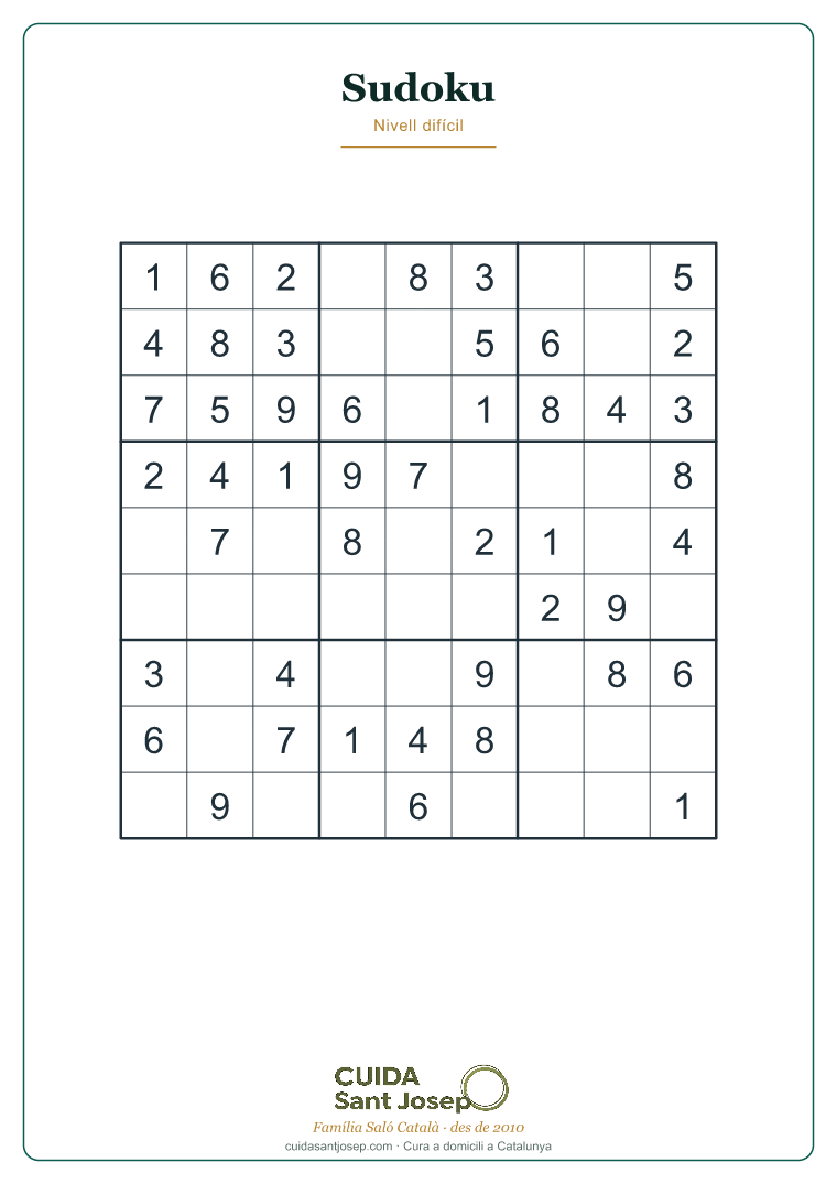 Sudoku gent gran fitxa 7 PDF gratis